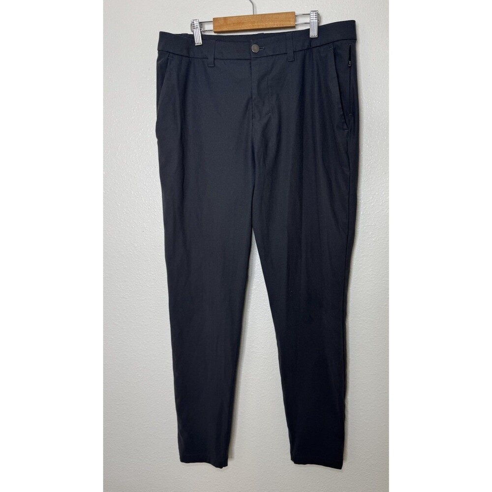 Lululemon ABC Classic Fit Pants Mens Dark Gray  5 Pocket Flat Front Size 33